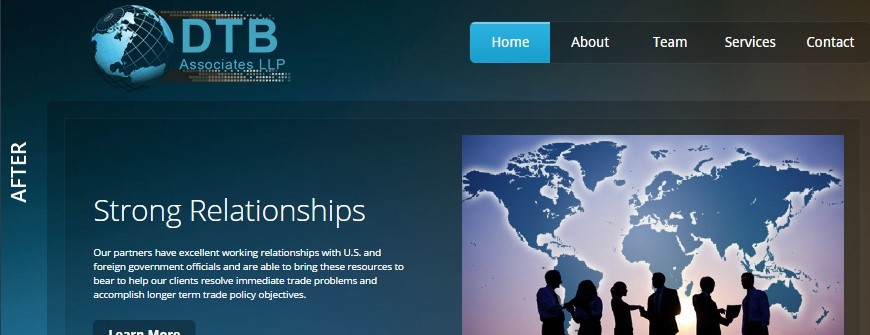 DTB Associates website before and after